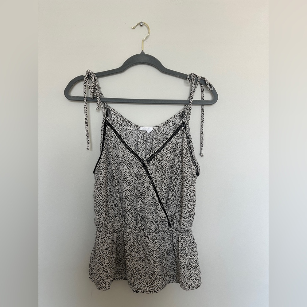 Black and Cream Tank Top